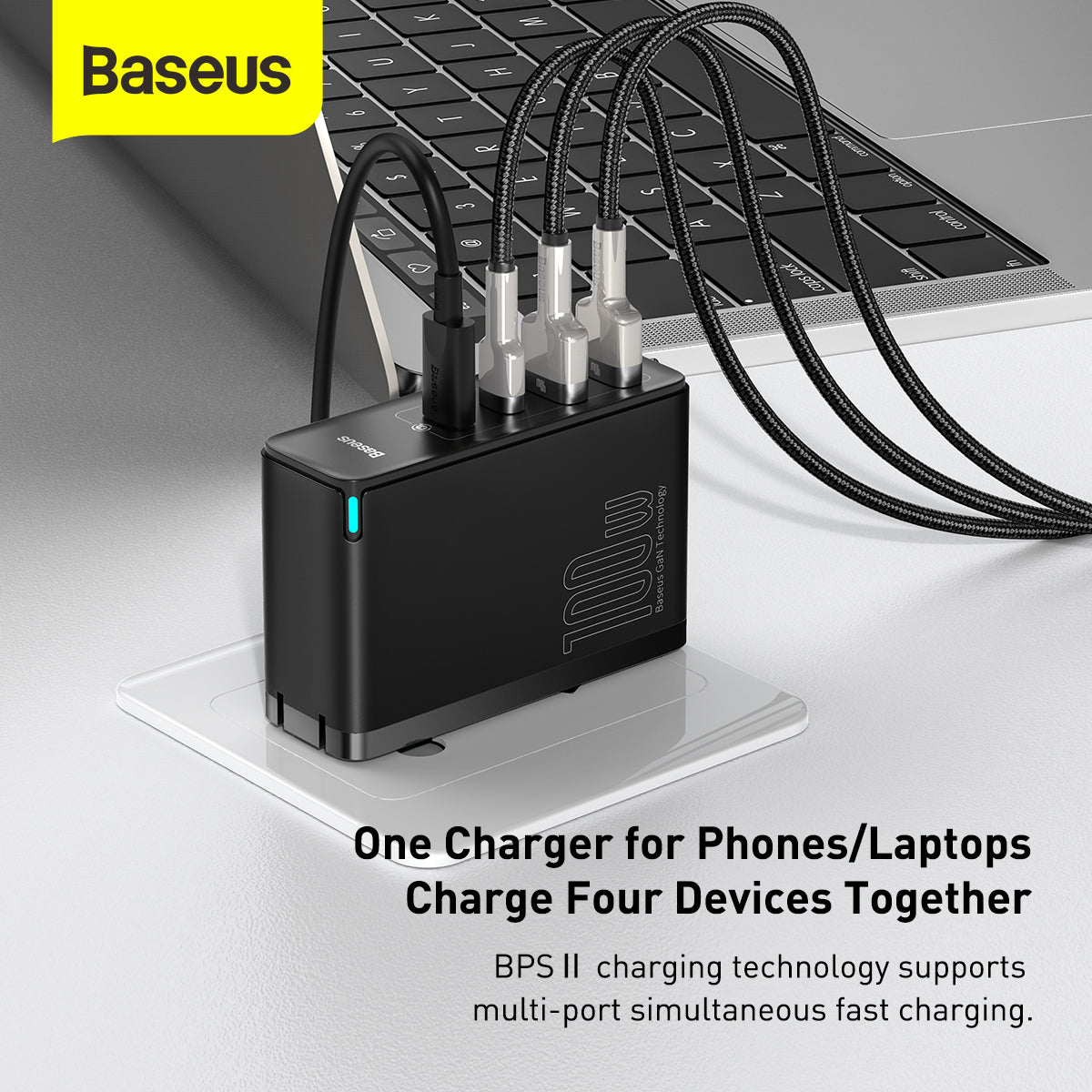 Baseus GaN2 Pro Quick Charger 2C+2U 100W CN Black Baseus GaN2 Pro Quick Charger 2C+2U 100W CN Black